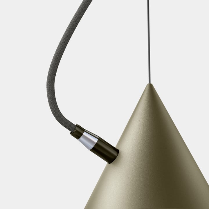 Suspension Castor 40 cm, Gris olive-gris foncé-noir Noon