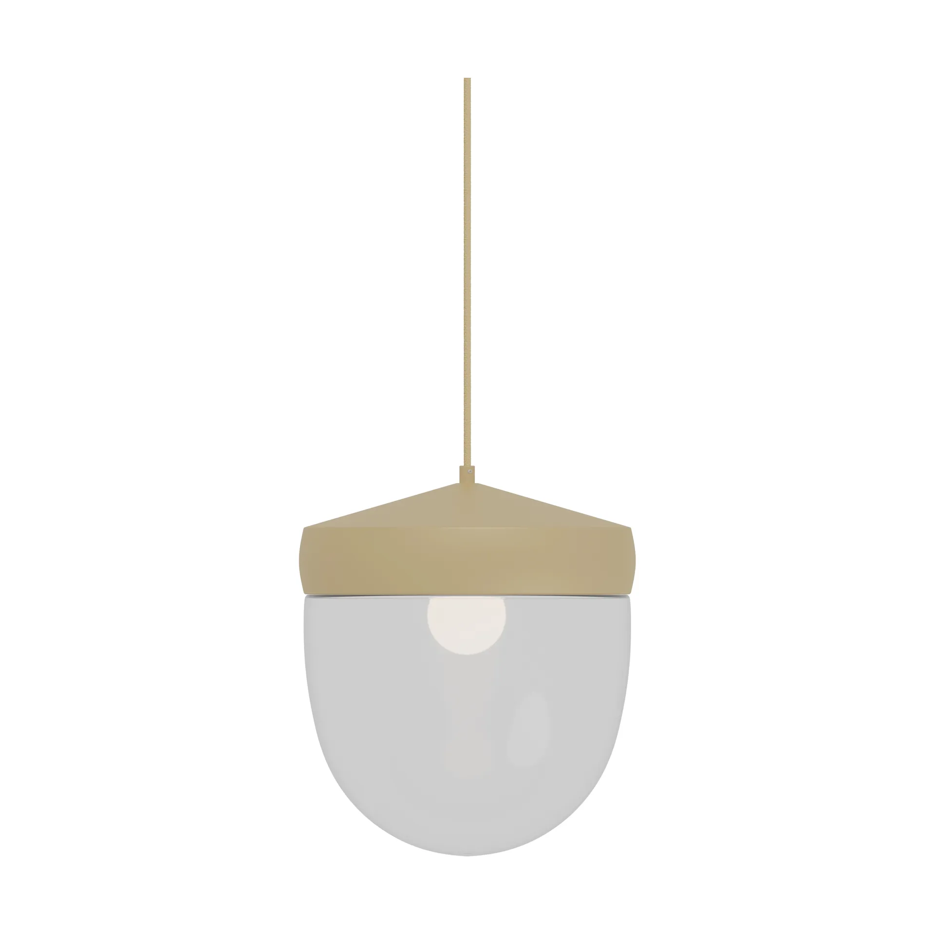 Suspension Pan 30 cm verre transparent, Beige-lumière beige Noon