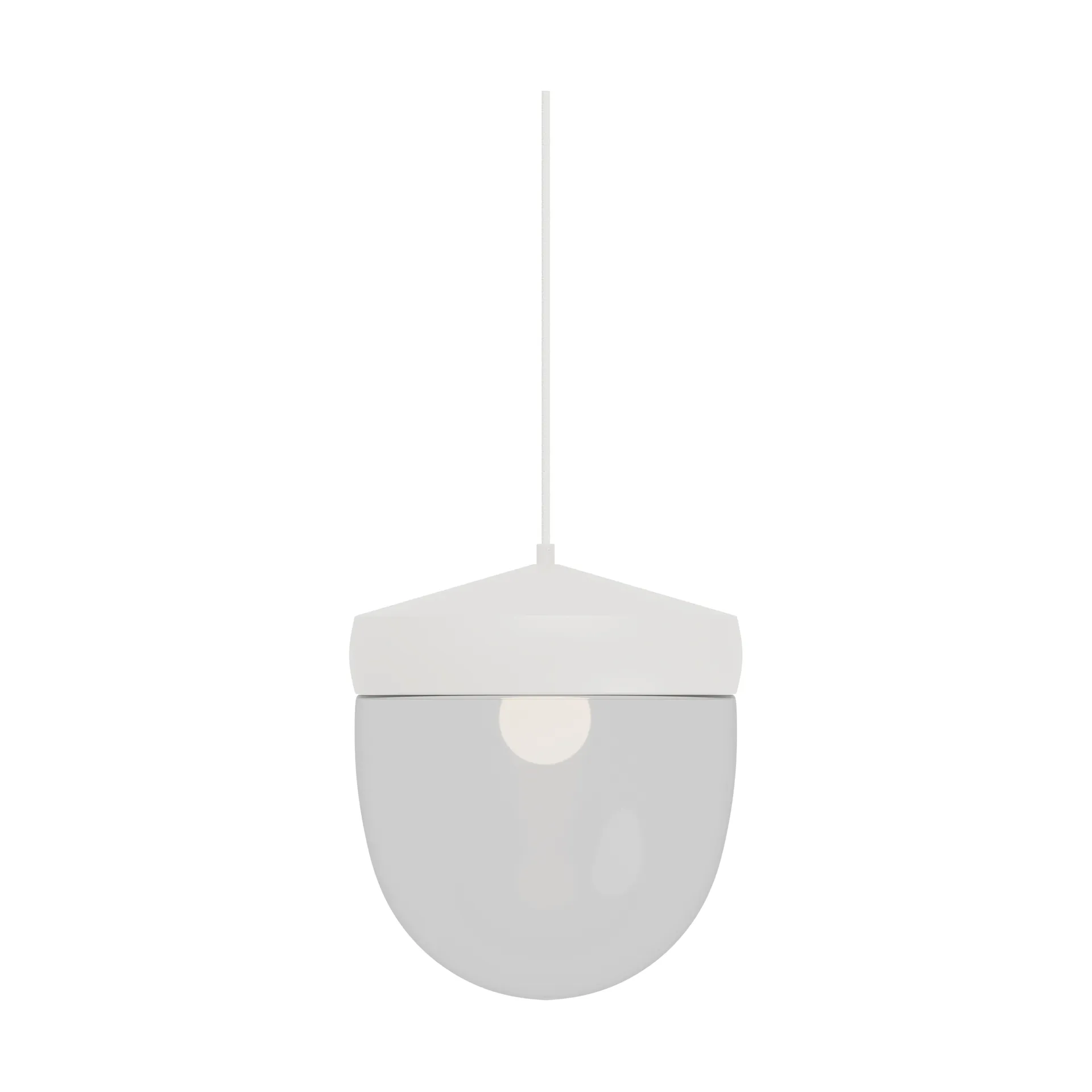Suspension Pan 30 cm verre transparent, Blanc-blanc Noon