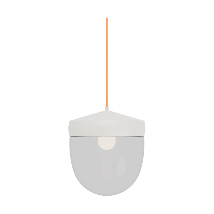 Suspension Pan 30 cm verre transparent - Blanc-orange - Noon