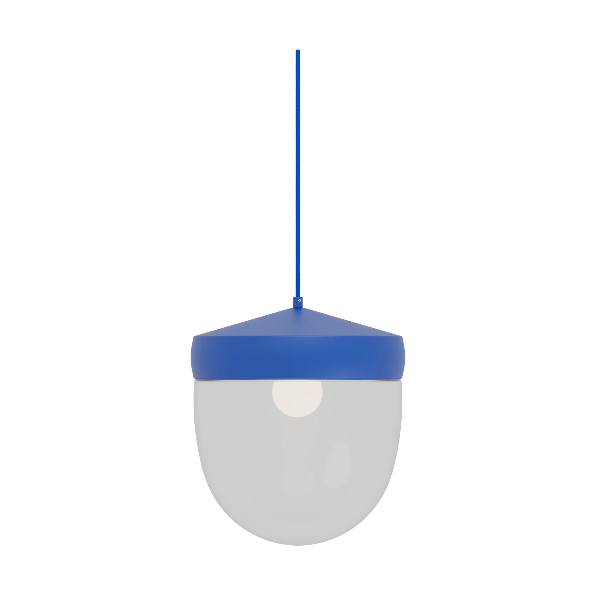 Suspension Pan 30 cm verre transparent, Bleu-bleu Noon