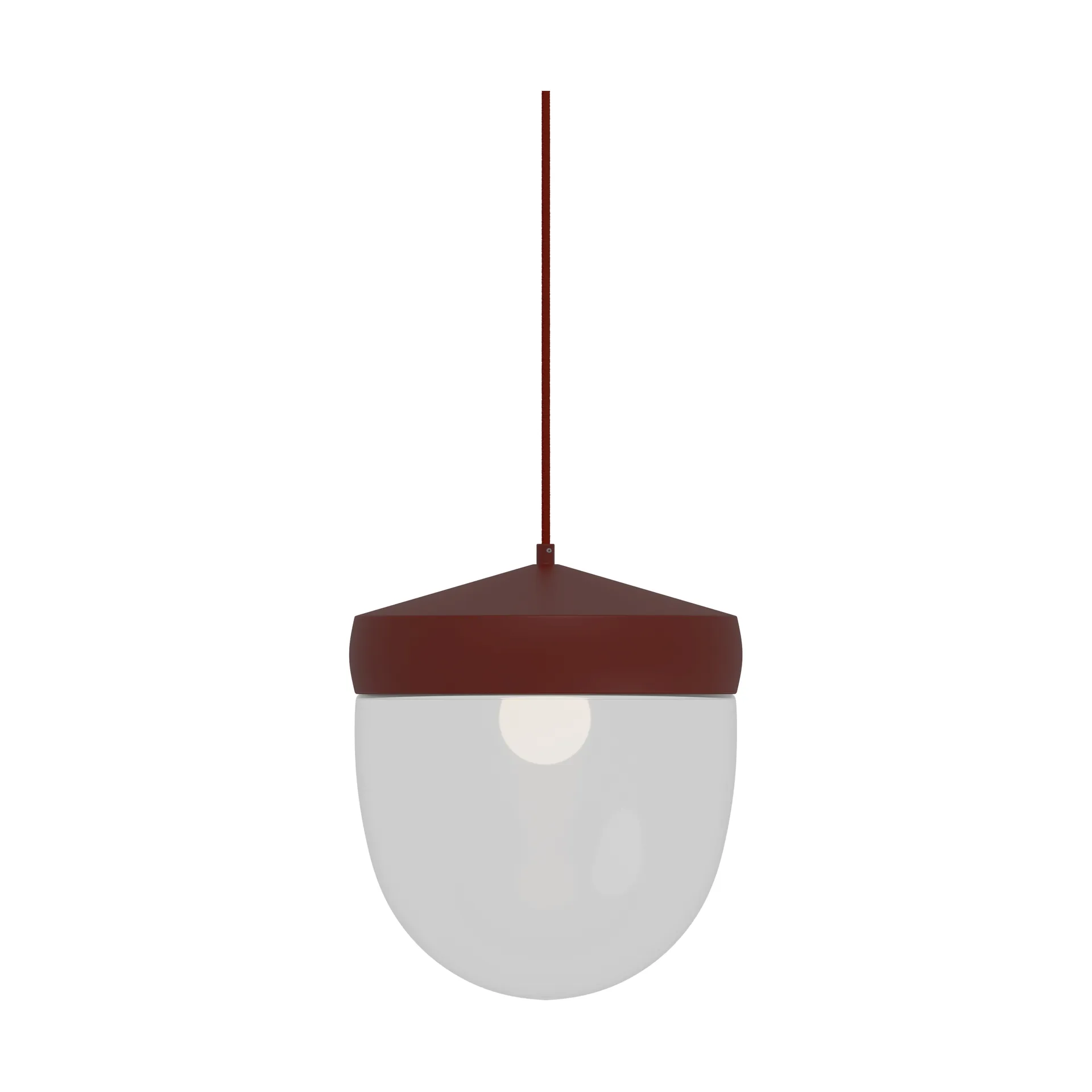 Suspension Pan 30 cm verre transparent, Bordeaux rouge-rouge foncé Noon