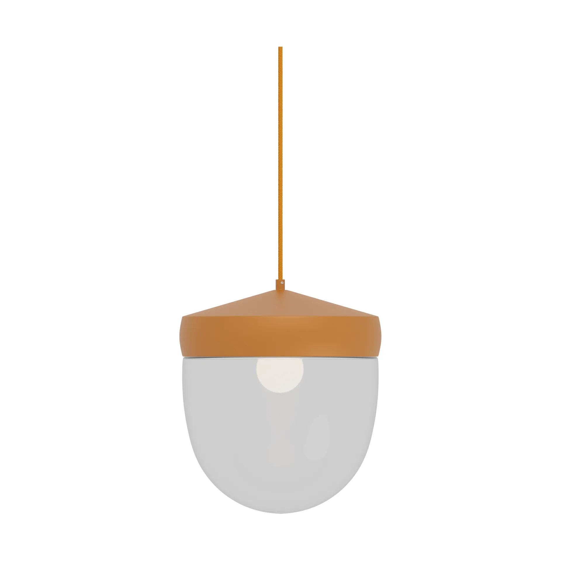Suspension Pan 30 cm verre transparent, Brun-okra Noon