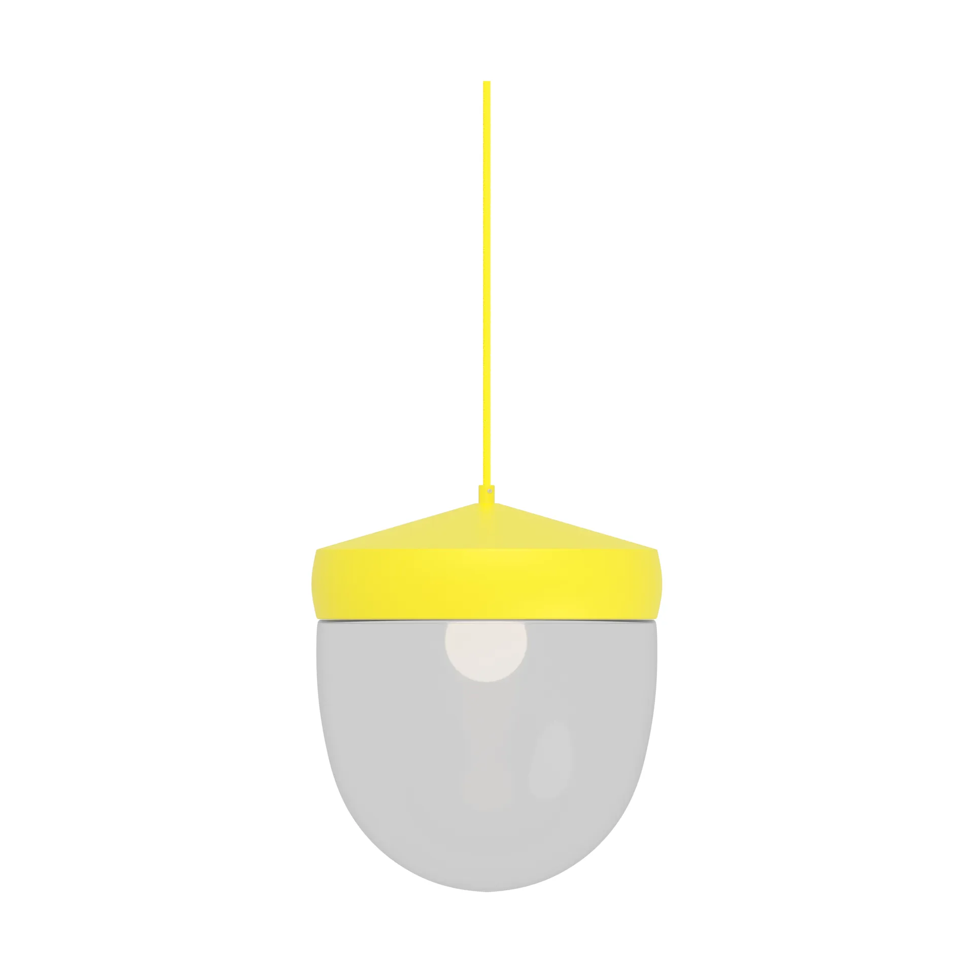 Suspension Pan 30 cm verre transparent, Jaune-jaune clair Noon