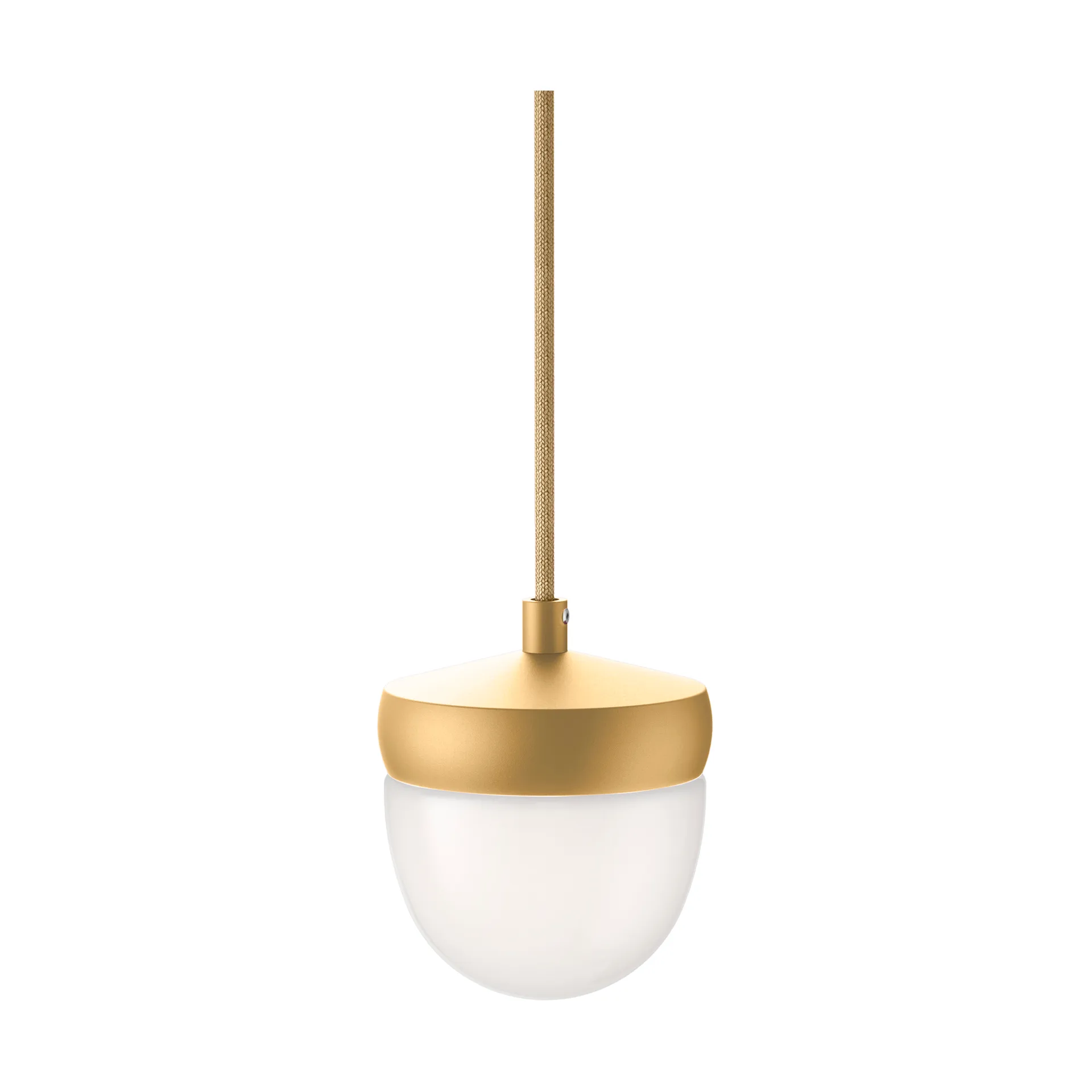 Suspension Pan verre givré 10 cm, Beige-lumière beige Noon