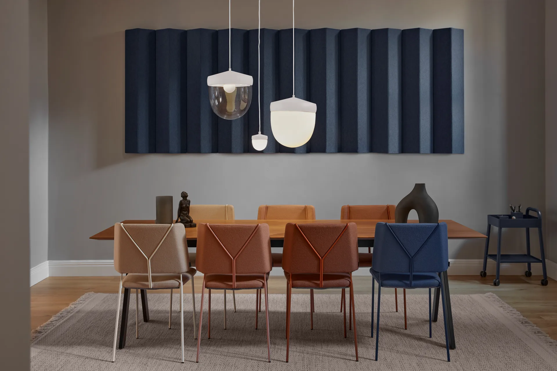 Suspension Pan verre givré 10 cm, Blanc-blanc Noon