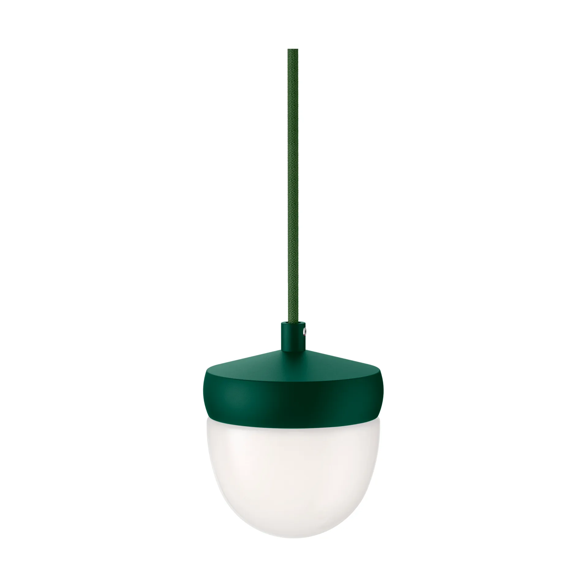 Suspension Pan verre givré 10 cm, British racing green-vert foncé Noon
