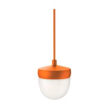 Suspension Pan verre givré 10 cm - Orange-orange - Noon