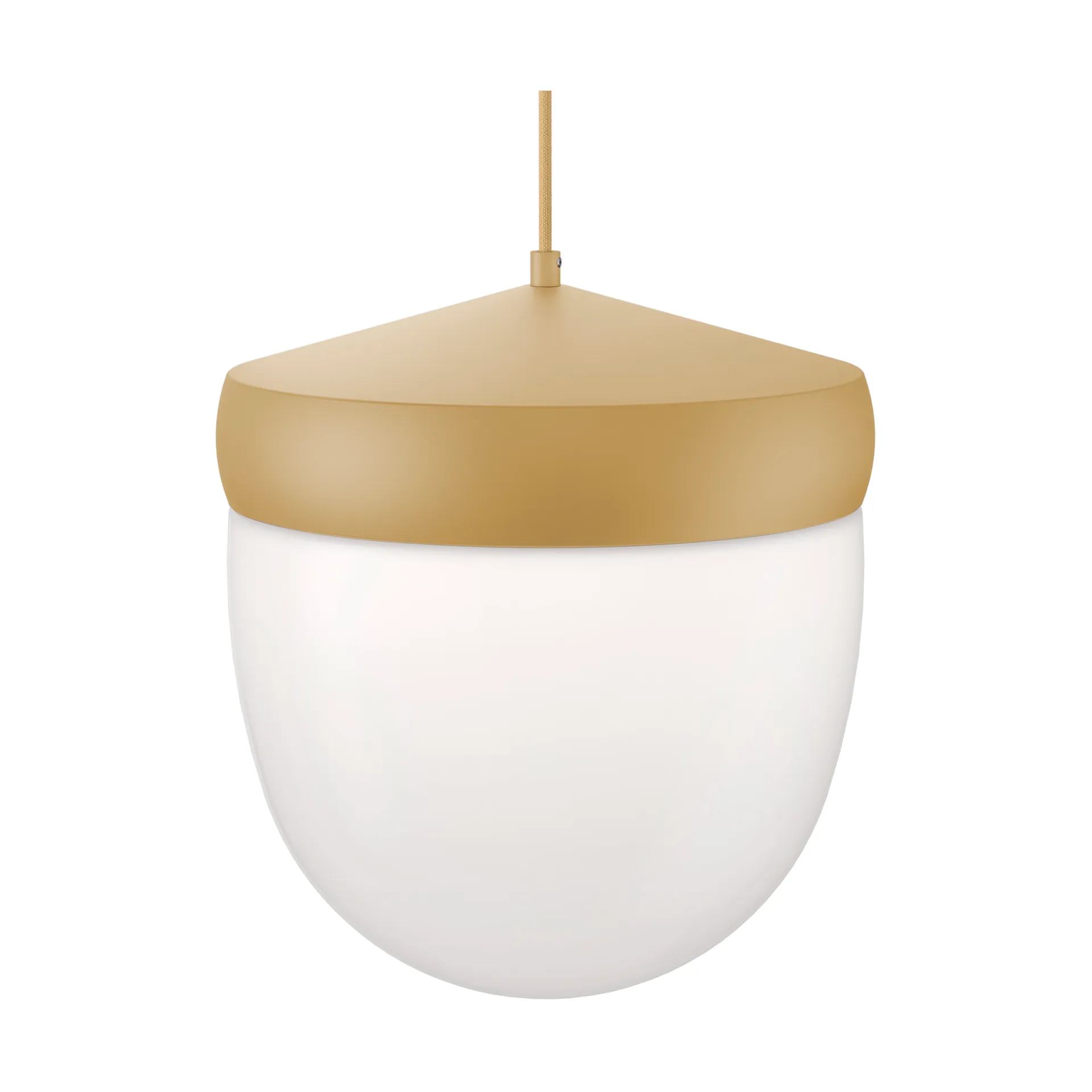 Suspension Pan verre givré 30 cm, Beige-lumière beige Noon