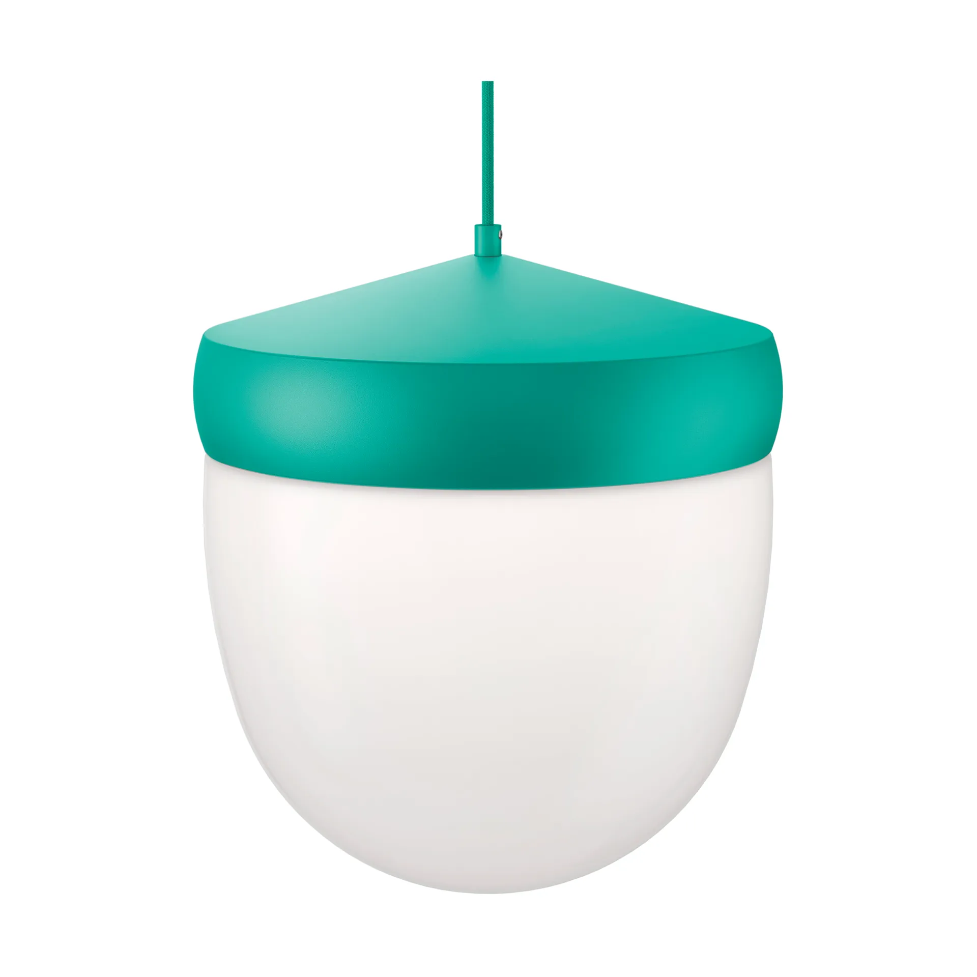 Suspension Pan verre givré 30 cm, Turquoise-turquoise Noon