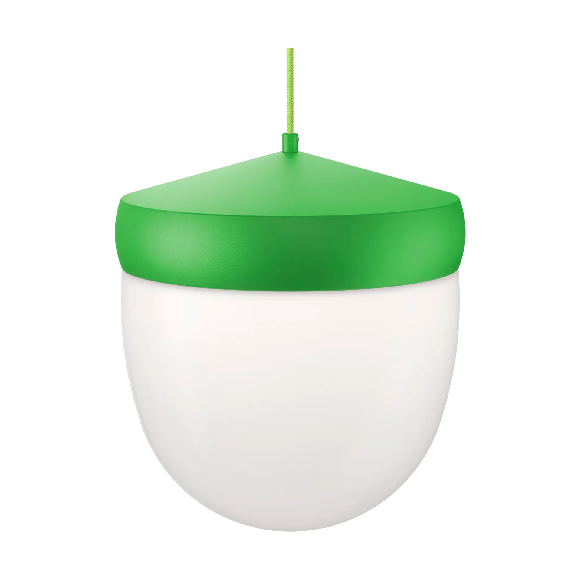 Suspension Pan verre givré 30 cm, Vert clair-vert clair Noon