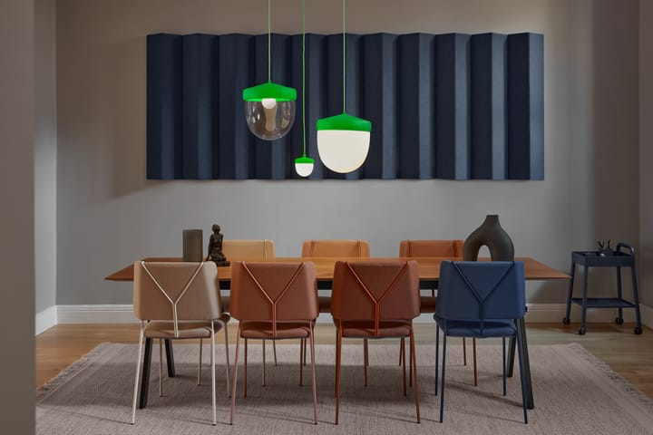 Suspension Pan verre givré 30 cm, Vert clair-vert clair Noon