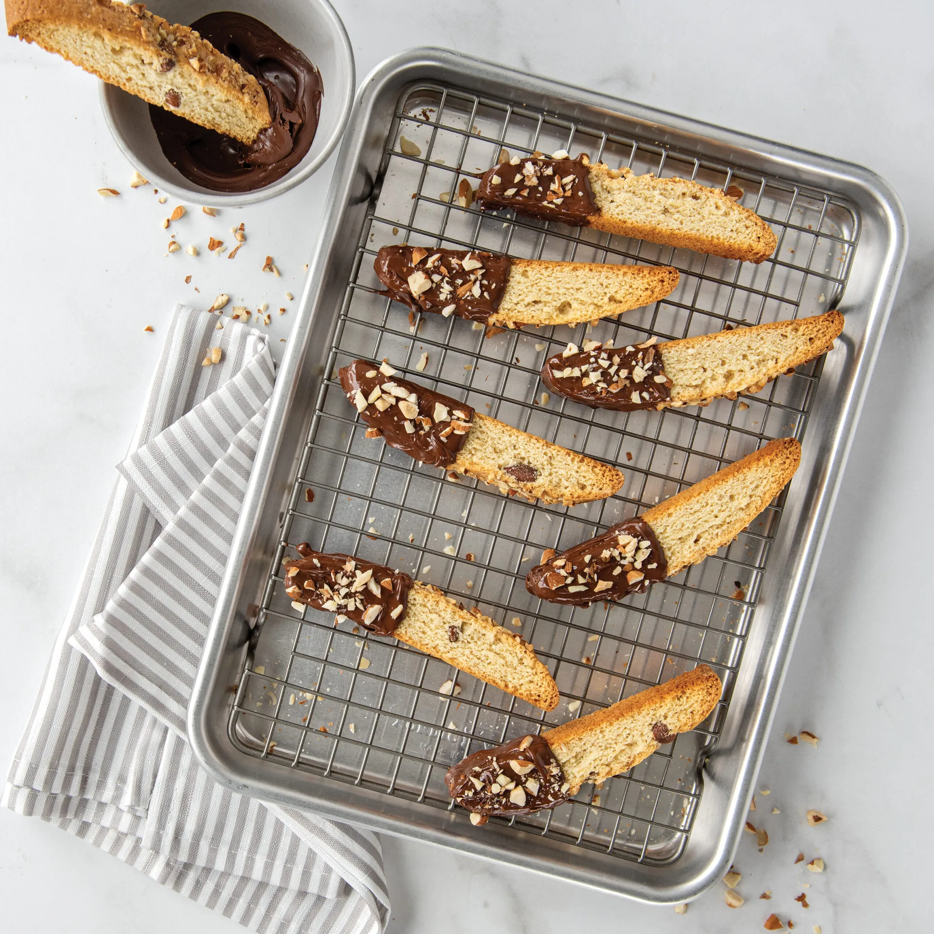 Plaque de cuisson quarter sheet Naturals avec grille, Argent Nordic Ware