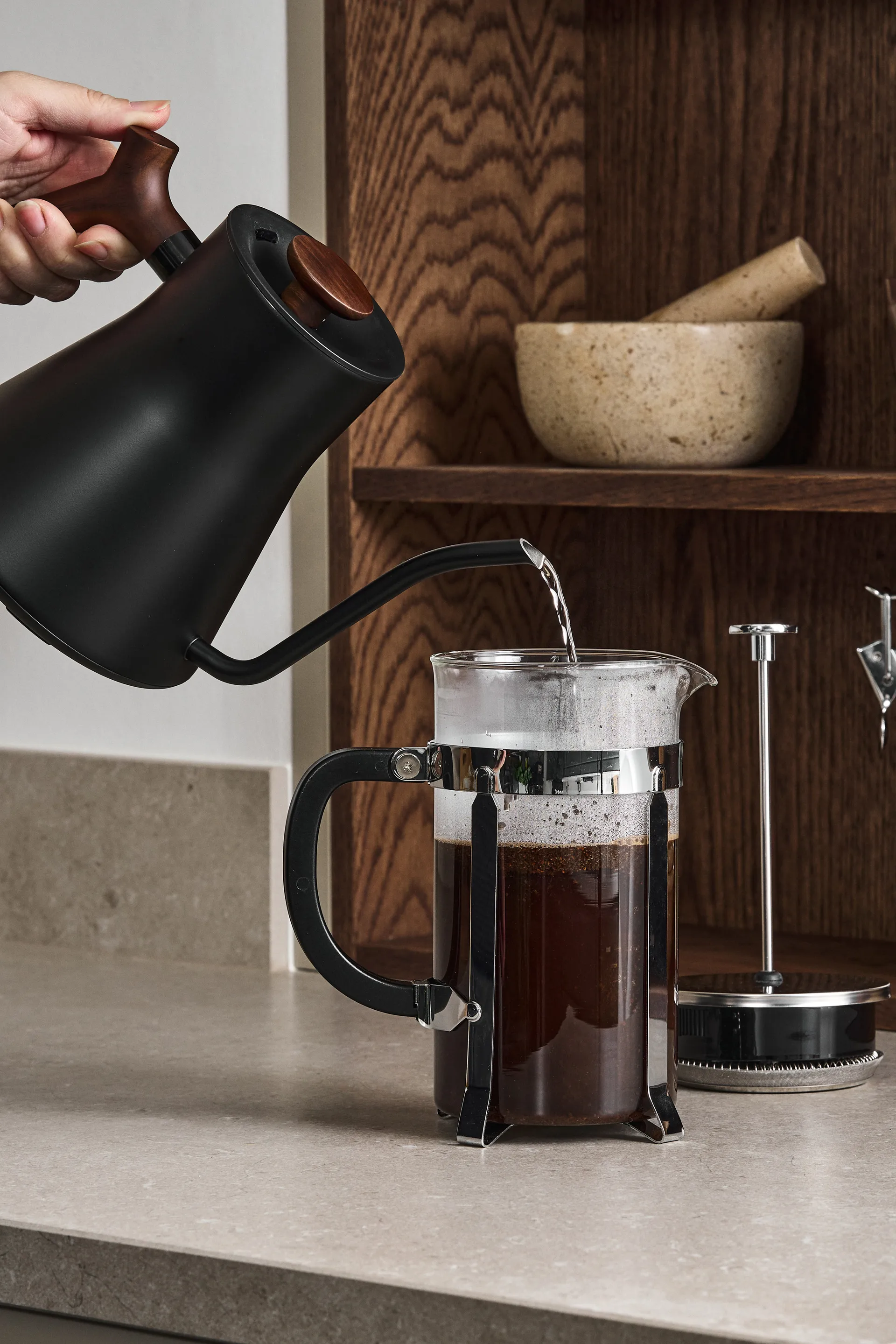 Cafetière à piston 8 tasses Nordwik, Argent Nordwik