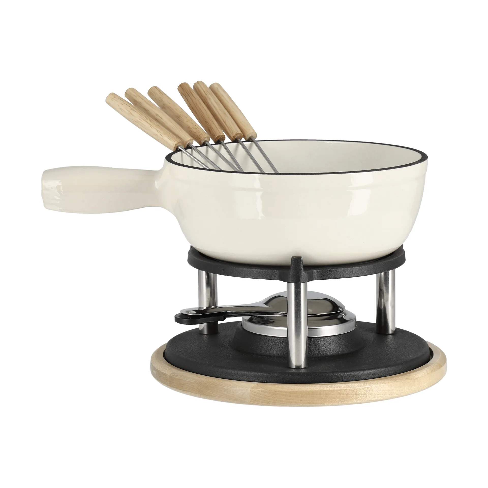 Cocotte à fondue émaillée, Crème, 1,8 L Nordwik
