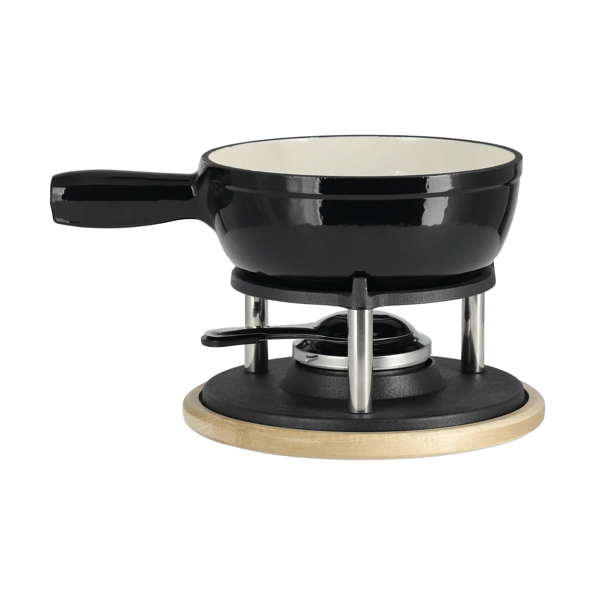 Cocotte à fondue émaillée, Noir, 1,8 L Nordwik
