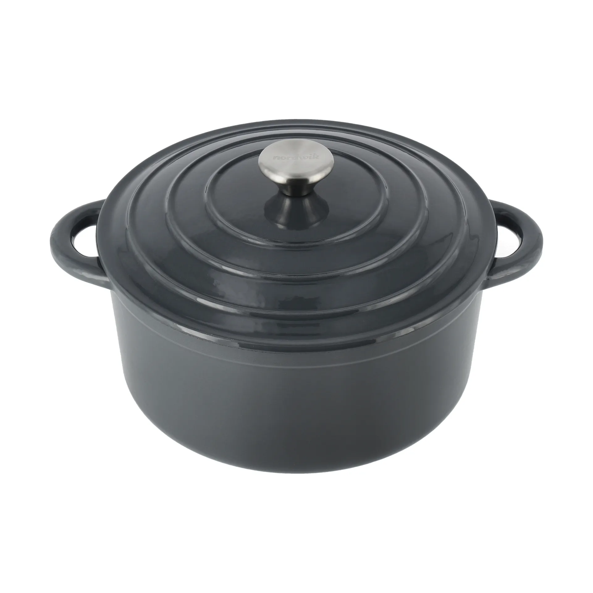 Cocotte en fonte ronde Nordwik 5 l, Gris Nordwik