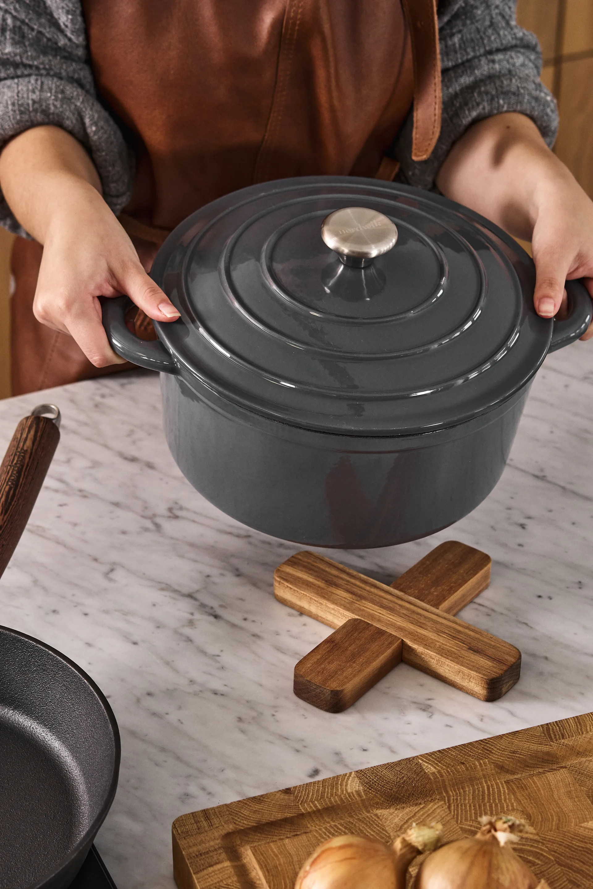 Cocotte en fonte ronde Nordwik 5 l, Gris Nordwik