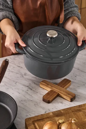 Cocotte en fonte ronde Nordwik 5 l - Gris - Nordwik