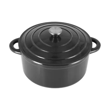 Cocotte en fonte ronde Nordwik 5 l - Noir-argenté - Nordwik