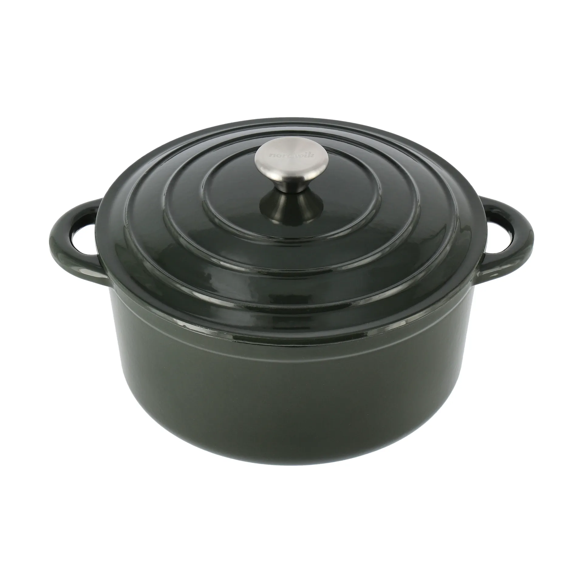 Cocotte en fonte ronde Nordwik 5 l, Vert Nordwik