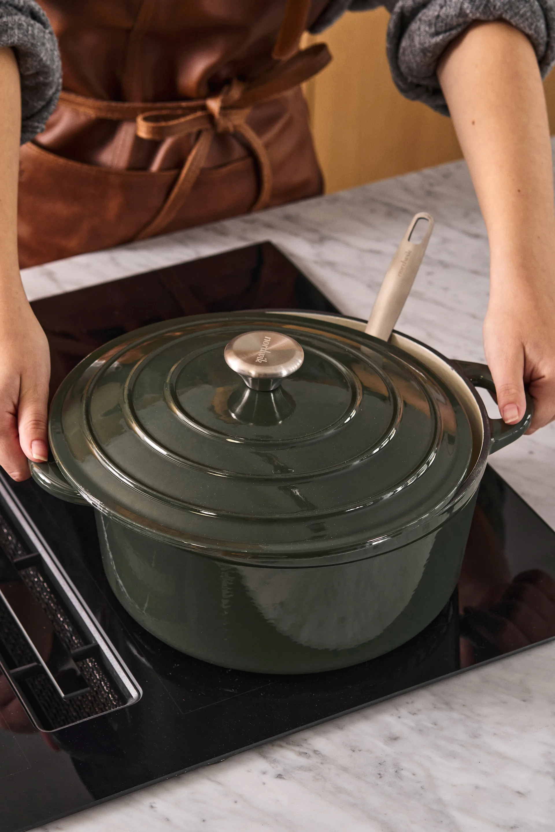 Cocotte en fonte ronde Nordwik 5 l, Vert Nordwik