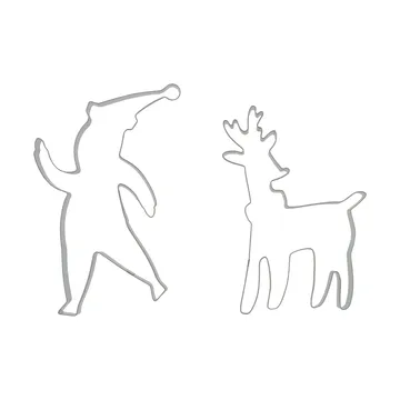 Emporte-pièce à pain d'épices BAKE - Père Noël & renne, 2 pièces - Nordwik