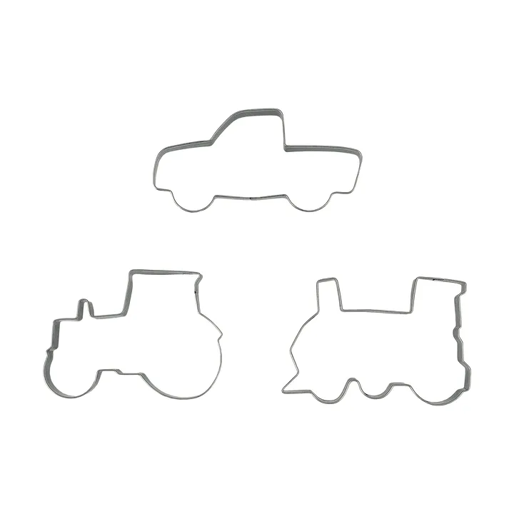 Emporte-pièce à pain d'épices BAKE - Véhicules, 3 pièces - Nordwik