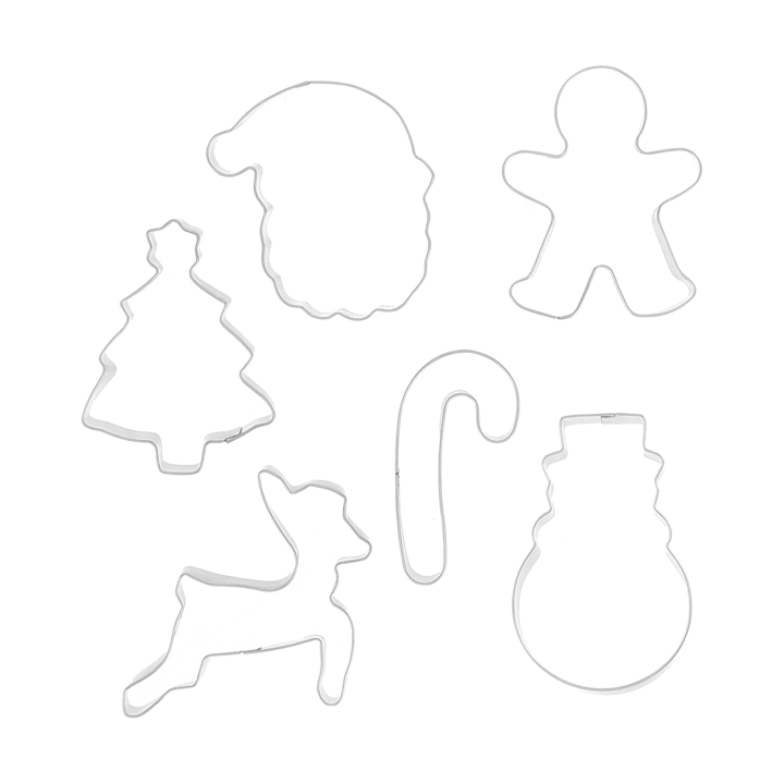 Emporte pièces de Noël Nordwik, 6 pièces - Acier inoxydable - Nordwik