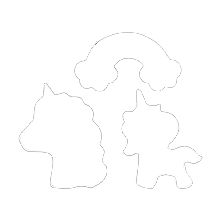 Emporte pièces Nordwik en forme de licorne, 3 pièces - Acier inoxydable - Nordwik