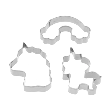 Emporte pièces Nordwik en forme de licorne, 3 pièces - Acier inoxydable - Nordwik