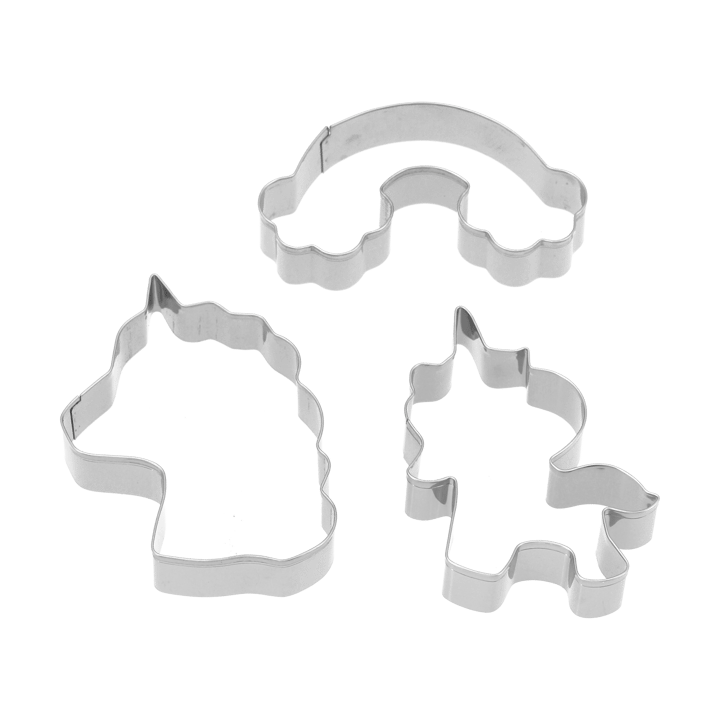 Emporte pièces Nordwik en forme de licorne, 3 pièces, Acier inoxydable Nordwik