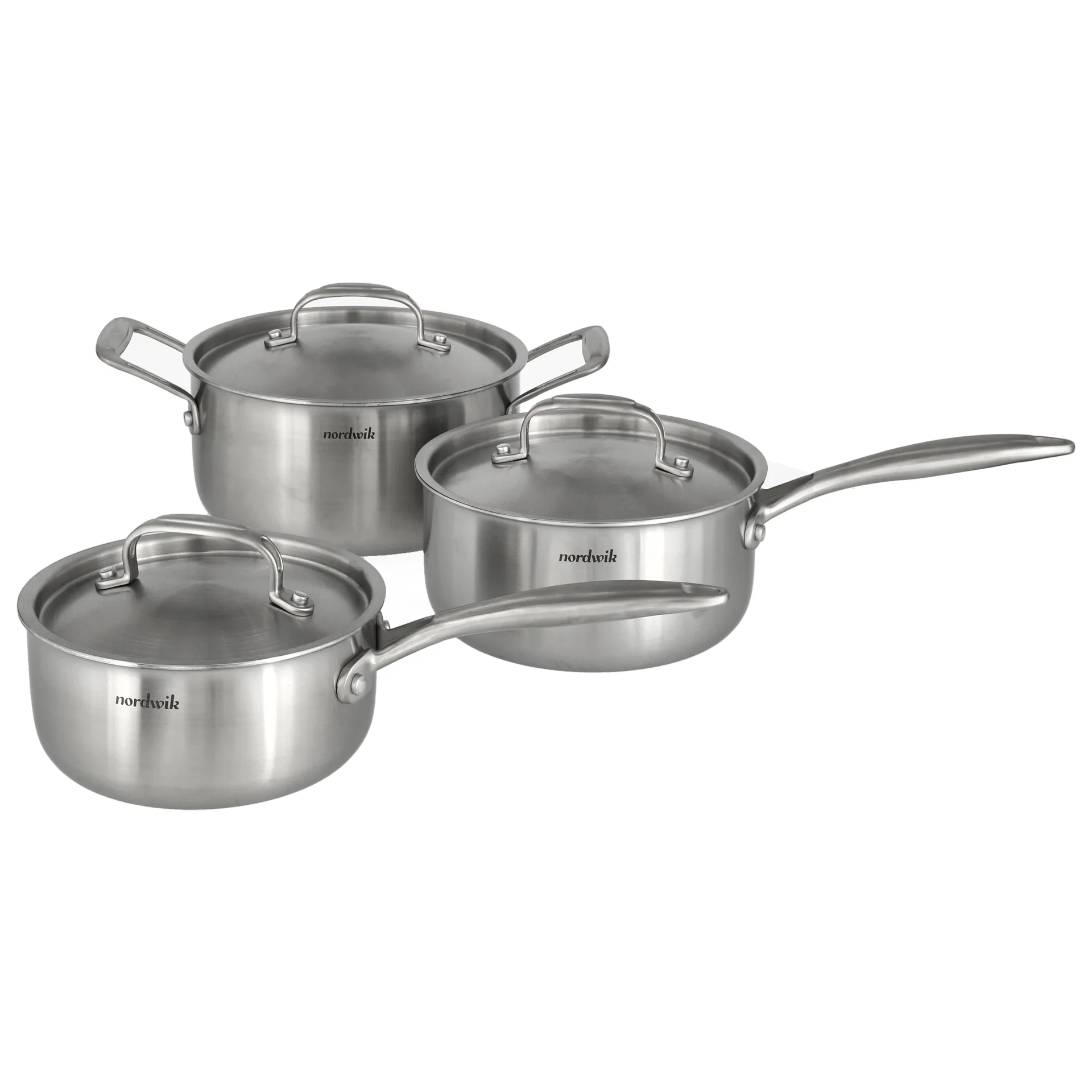 Ensemble de casseroles Nordwik 3-plis 3 pièces, 1,5 l, 2 l, 3 l Nordwik