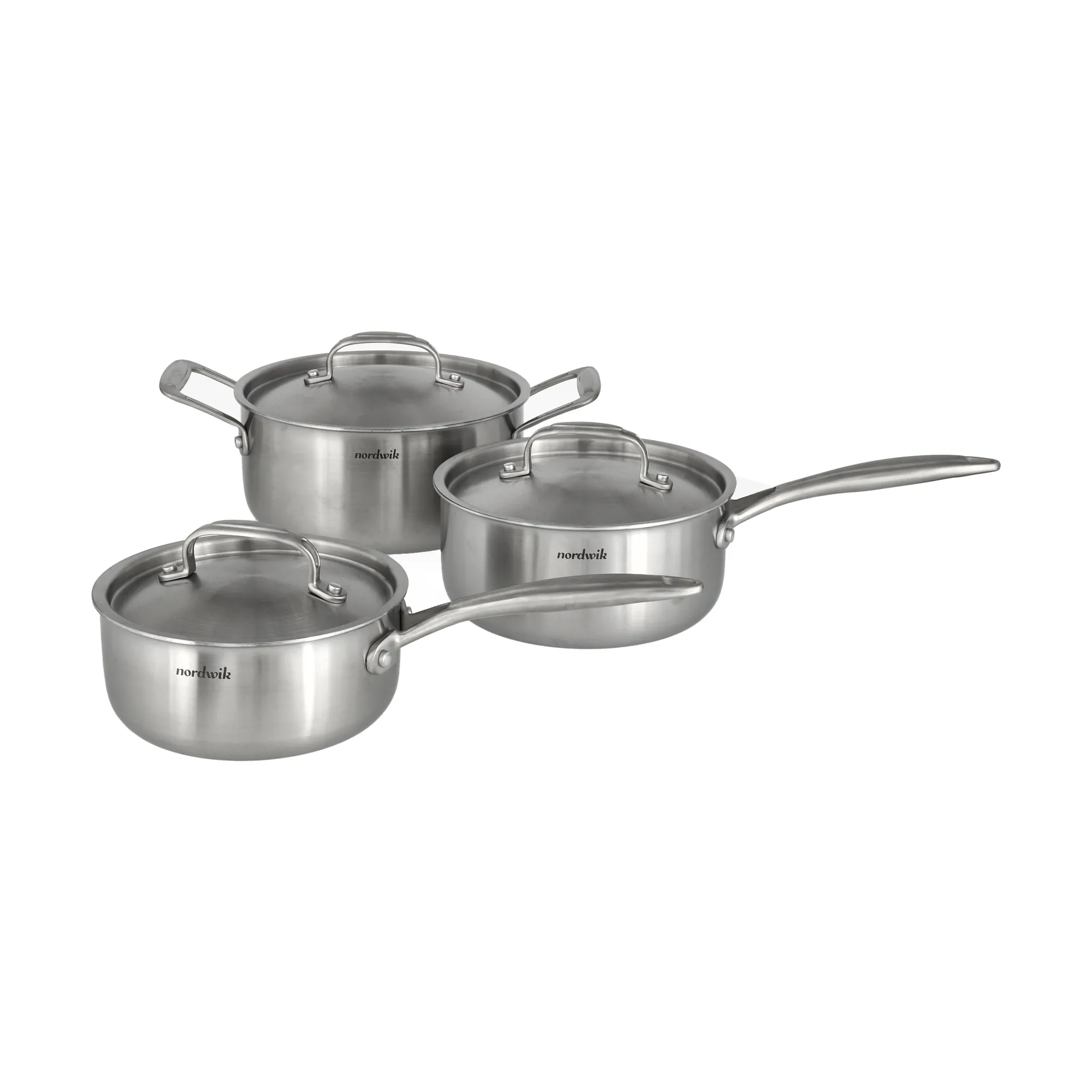 Ensemble de casseroles Nordwik 3-plis 3 pièces, 1,5 l, 2 l, 3 l Nordwik