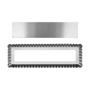 Moule à tarte à fond amovible BAKE - Rectangulaire, acier inoxydable, 35x11 cm - Nordwik