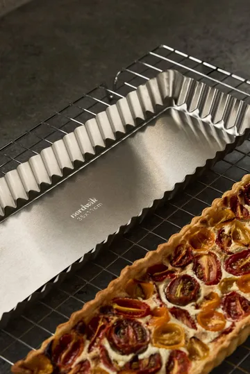 Moule à tarte à fond amovible BAKE - Rectangulaire, acier inoxydable, 35x11 cm - Nordwik