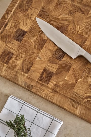 Planche à découper en bois de bout Nordwik avec rigole à jus 36x46 cm - Chêne - Nordwik