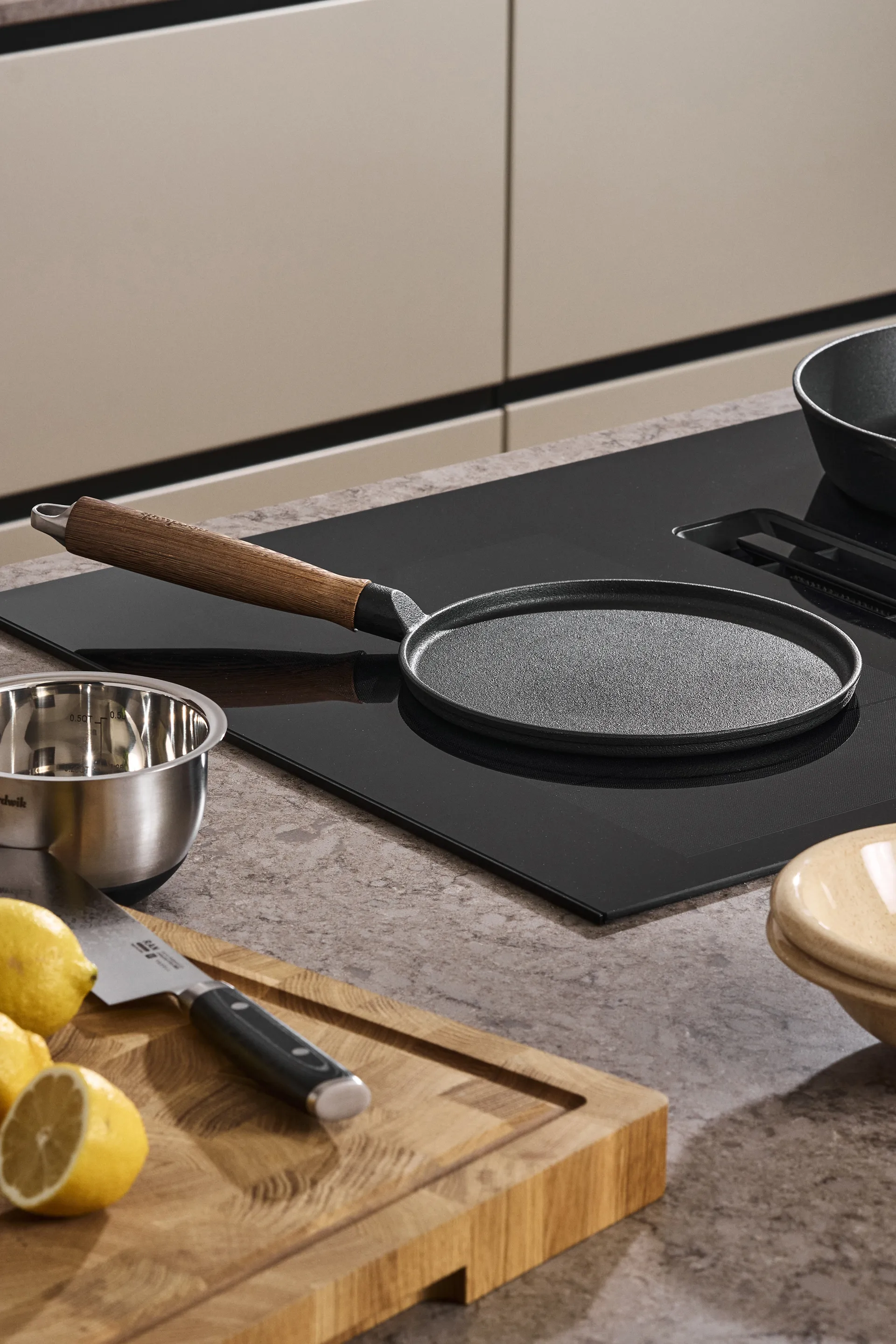 Poêle à crêpes en fonte avec poignée en bois Nordwik, 23 cm Nordwik