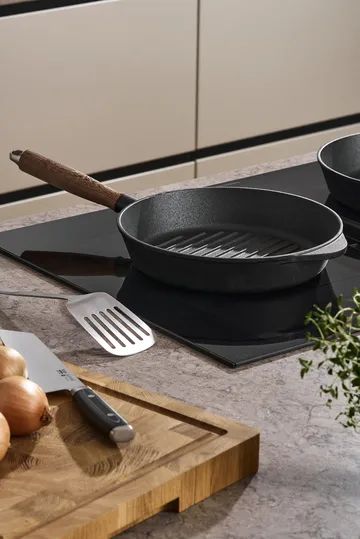 Poêle à griller en fonte avec poignée en bois Nordwik - 28 cm - Nordwik