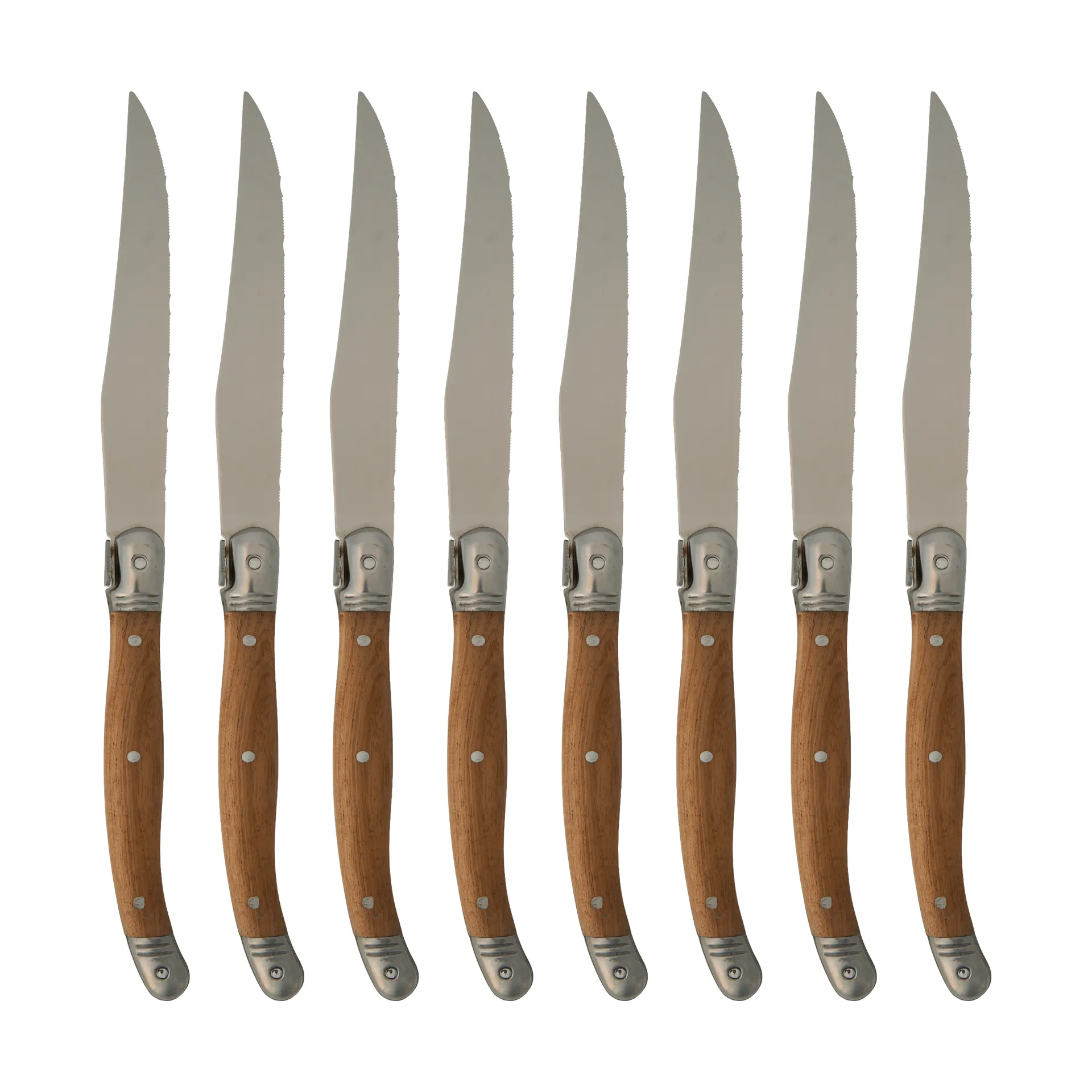 Set de 8 couteaux à viande Nordwik, Acier inoxydable-bois Nordwik
