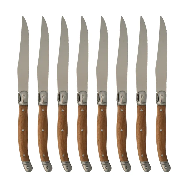 Set de 8 couteaux à viande Nordwik - Acier inoxydable-bois - Nordwik