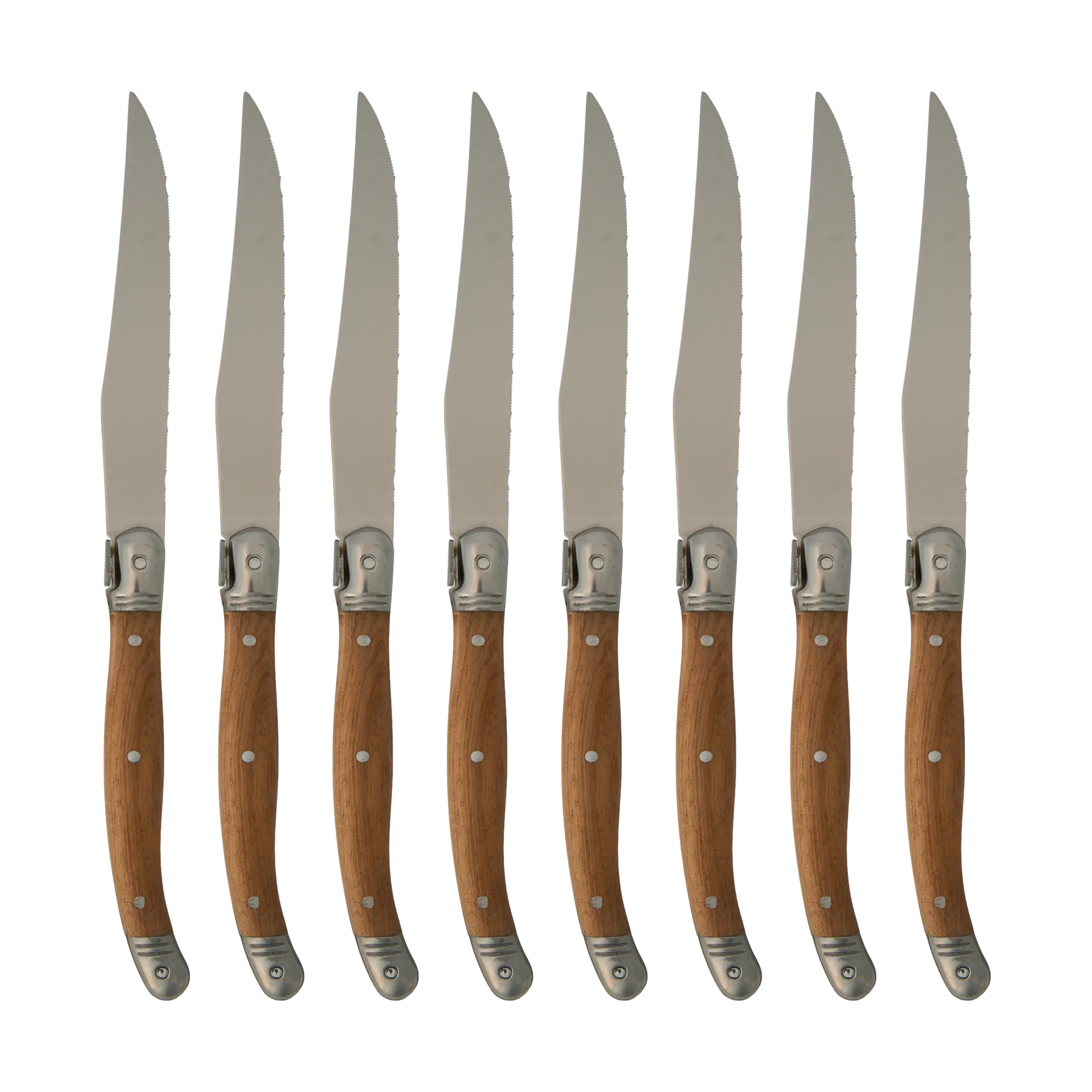 Set de 8 couteaux à viande Nordwik, Acier inoxydable-bois Nordwik