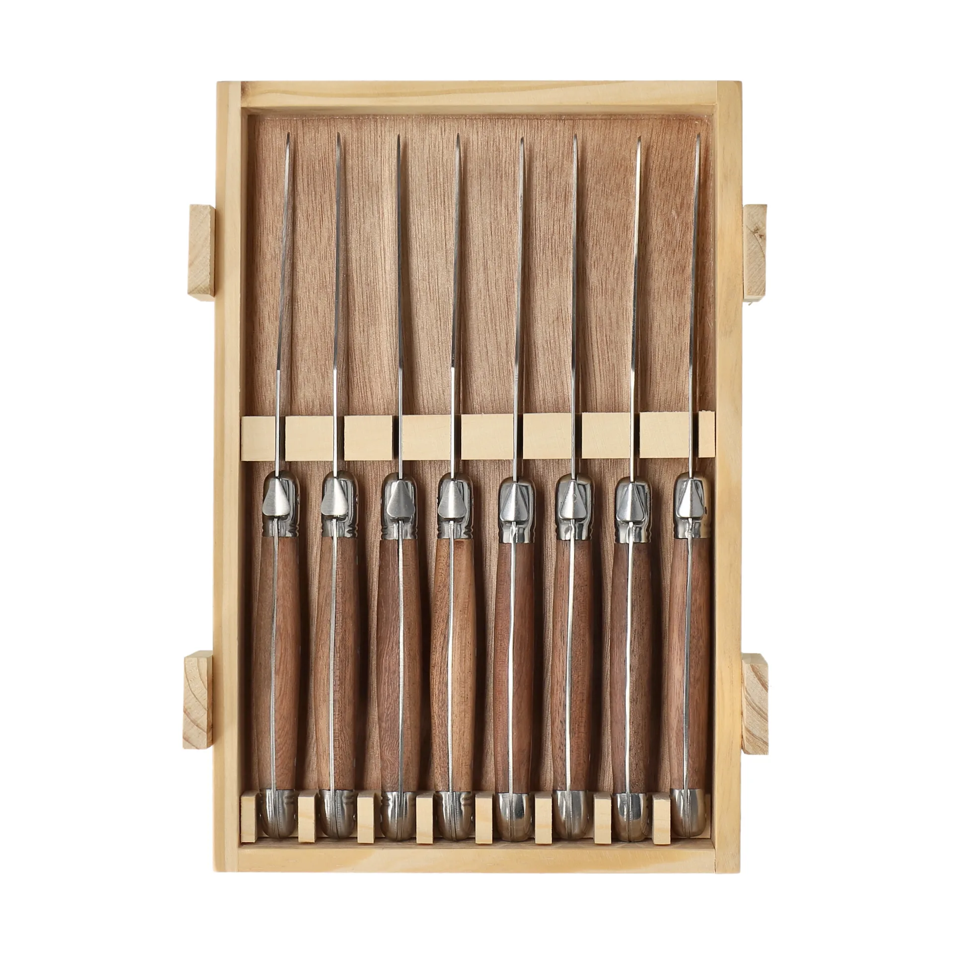 Set de 8 couteaux à viande Nordwik, Acier inoxydable-bois Nordwik