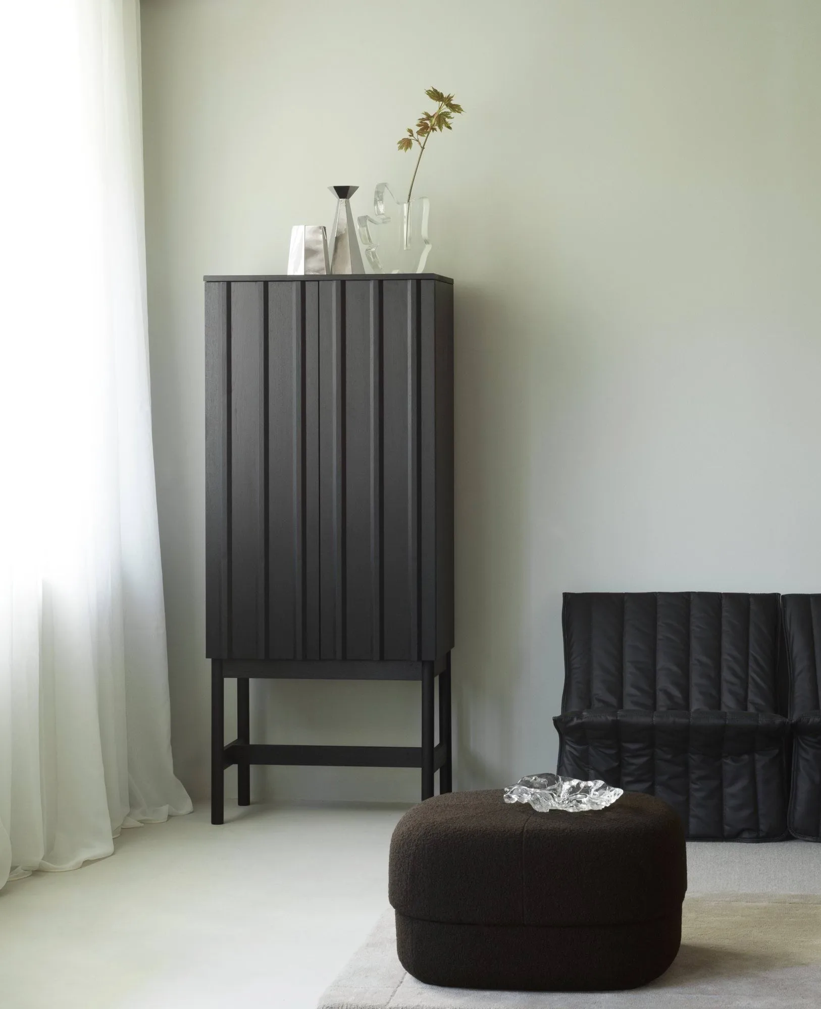 Armoire Rib, Soft black, 166,5x70x43 cm Normann Copenhagen