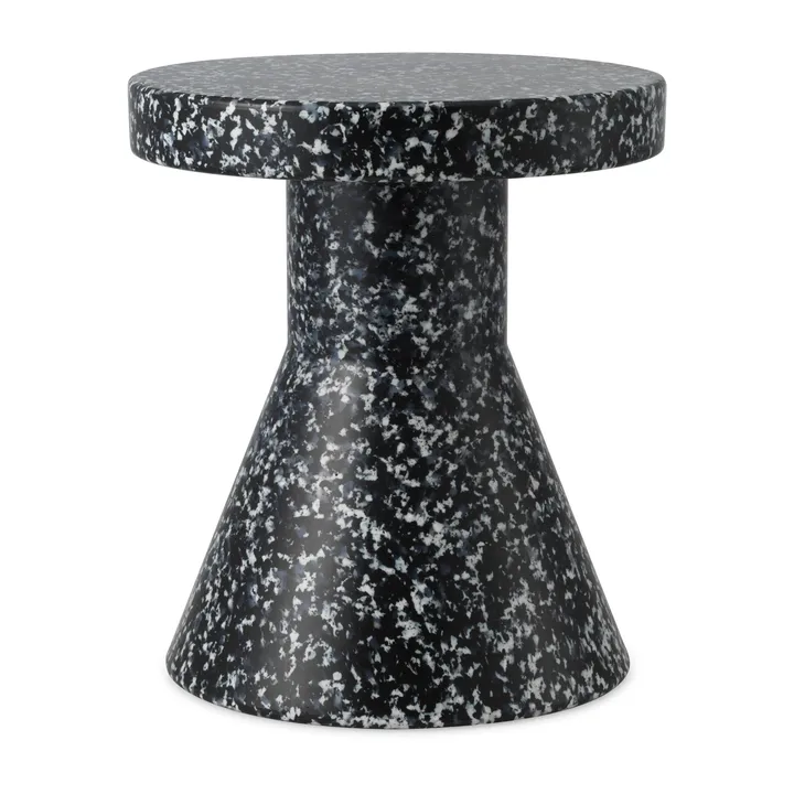 Bit Cone tabouret rond - Noir-blanc, Ø36x42 cm - Normann Copenhagen