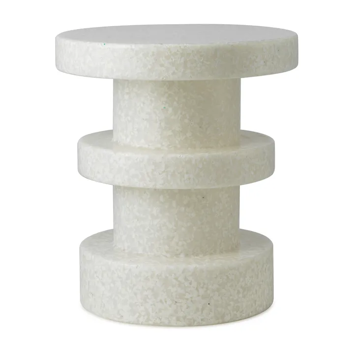 Bit Stack tabouret rond - Blanc-blanc, Ø36x42 cm - Normann Copenhagen