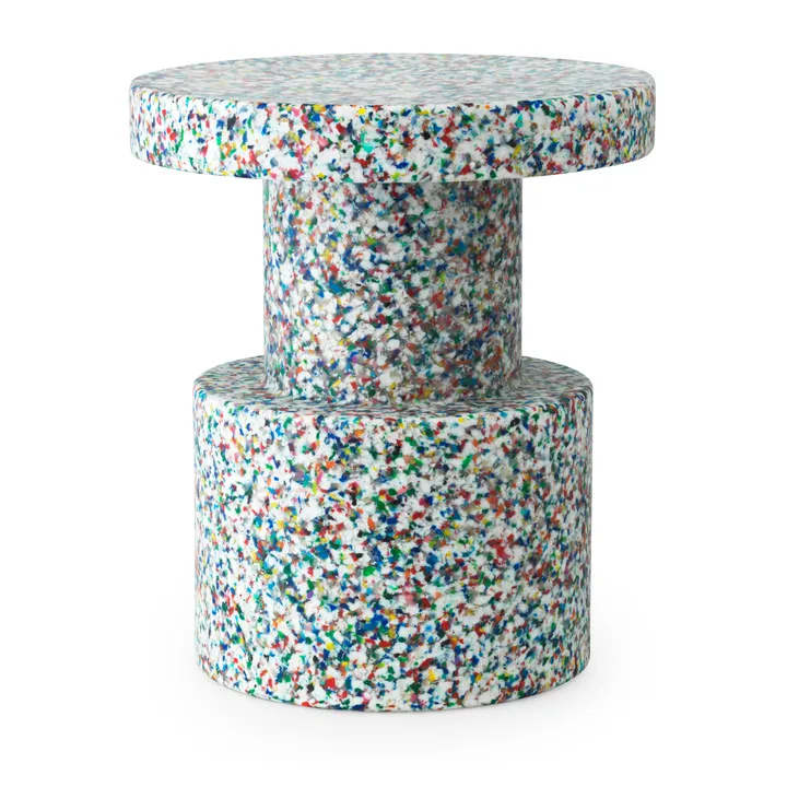 Bit tabouret rond - Blanc-multi, Ø36x42 cm - Normann Copenhagen