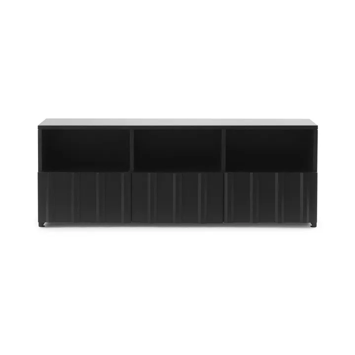 Buffet hybrid Rib - Soft black, 44x120x38 cm - Normann Copenhagen