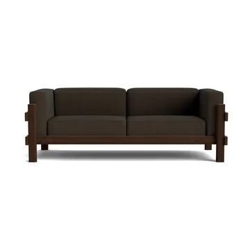 Canapé Kube - Pin de couleur brune-laqué-tissu Remix 356 Brown, 220 cm - Normann Copenhagen