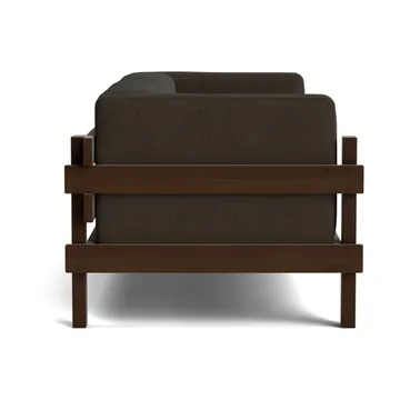 Canapé Kube - Pin de couleur brune-laqué-tissu Remix 356 Brown, 220 cm - Normann Copenhagen